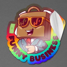 Custom 3" x 3" Vinyl Die Cut Holographic Sticker with pull tab 6 mil