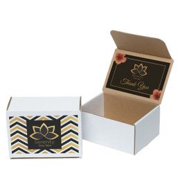 Custom Full Color White Display Mailer Box w/2 Sided Imprint - 8" x 6" x 4" Custom Full Color White Display Mailer Box w/2 Sided Imprint - 8" x 6" x 4"