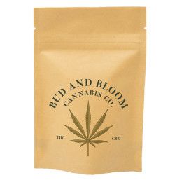 Custom Full Color Stand Up Kraft Barrier Pouch - 4" x 6" x 2"