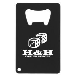 Custom Credit Card Shaped Bottle Opener - Black Custom Credit Card Shaped Bottle Opener - Black