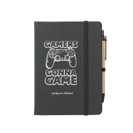 Custom Journal Notebook With Sticky Notes & Flags - Black