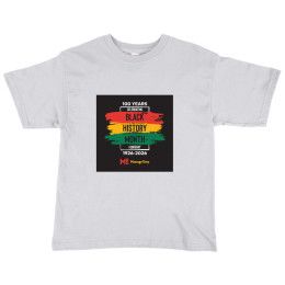 Custom M&O Youth Soft T-Shirt 100% Cotton Full Color - Black History Month - White