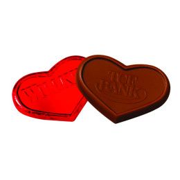 Custom Foiled Chocolate Heart - Brown
