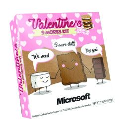 Custom Valentines Day Smores Kit - White Custom Valentines Day Smores Kit - White