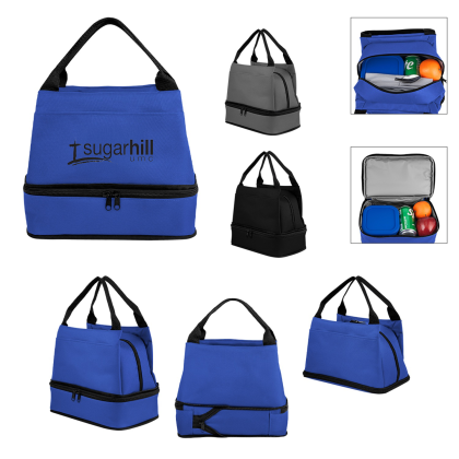 Custom Denson RPET Expandable Dual Compartment Cooler Bag - All Colors 