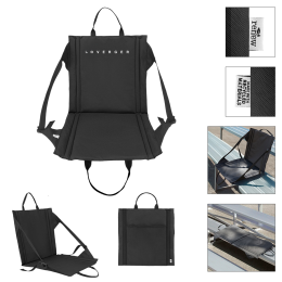 Custom Foldable RPET Stadium Chair - Black Custom Foldable RPET Stadium Chair - Black