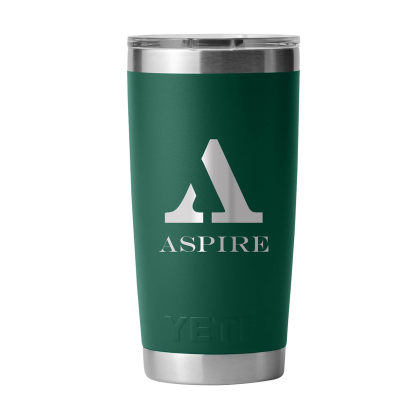 Custom YETI Rambler 20 oz. Tumbler MagSlider Lid - Green front