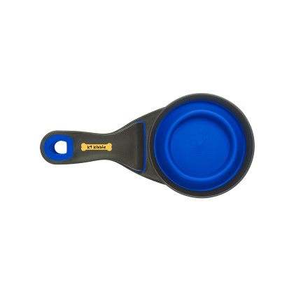 Custom Collapsible Pet Food Scoop & Clip - Blue Top View 