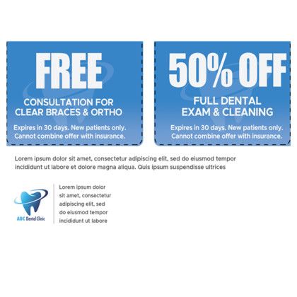 Custom Double Coupon Punch Out Postcard - 5.5" x 4.125" 