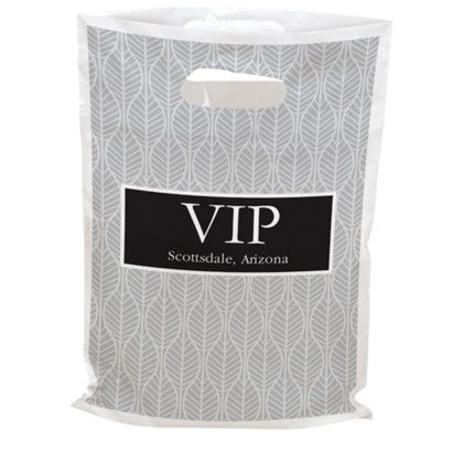 Custom One Color 2-sided White Plastic Bag - 9" x 13" Custom One Color 2-sided White Plastic Bag - 9" x 13"