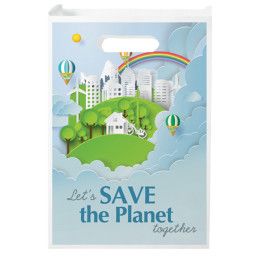 Custom Digital Full Color 2-Sided Merchant Paper Bag with Gusset - 9"x 13"x 2.5" 