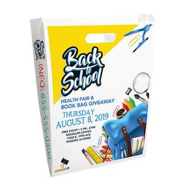 Custom Digital Full Color 1-Sided Merchant Paper Bags - 12" x 15" x 2.5"