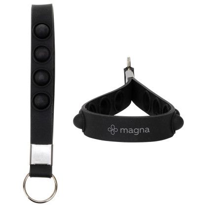 Custom Push Pop Stress Reliever Keychain - Black 