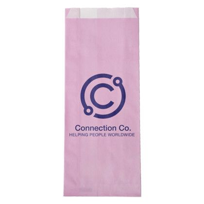 Custom One-color Colored Paper Bag - 5" x 12" x 2" - Pink 