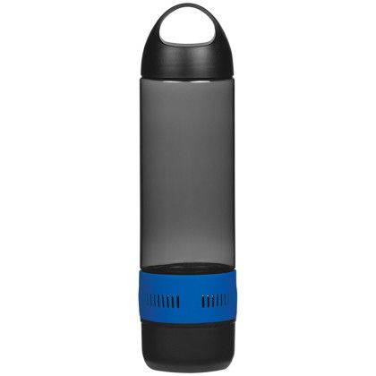 Custom 16 oz Tritan Rumble Speaker Bottle With Custom Box - Translucent Charcoal/Blue