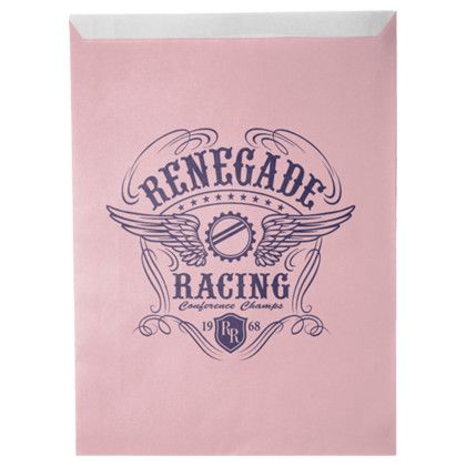 Custom One-color Colored Paper Bag - 8.5" x 11" - Pink Custom One-color Colored Paper Bag - 8.5" x 11" - Pink