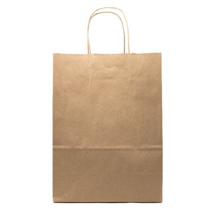 Custom Full Color 1-Sided Natural Handle Shopper Paper Bag - 10" x 13" x 5" - Back View Custom Full Color 1-Sided Natural Handle Shopper Paper Bag - 10" x 13" x 5" - Back View