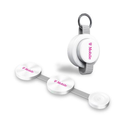 Custom Compact Bi-Fold MagSafe Travel Charging Station - White 