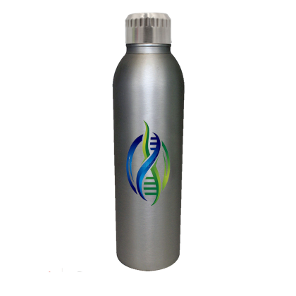 Custom Halcyon 17 oz. Deluxe Bottle Gift Set, Full Color Digital - Metallic Silver