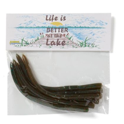 Custom 6-Pack Fishing Worms - Green Worms Custom 6-Pack Fishing Worms - Green Worms