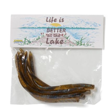 Custom 6-Pack Fishing Worms - Brown Worms Custom 6-Pack Fishing Worms - Brown Worms