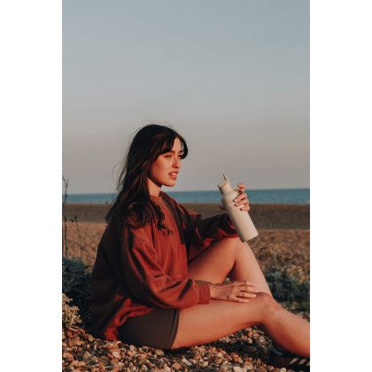 Custom Ocean Bottle GO 17 oz - Sand Lifestyle View Custom Ocean Bottle GO 17 oz - Sand Lifestyle View