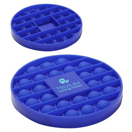 Custom Push Pop Round Bubble Game - Blue Custom Push Pop Round Bubble Game - Blue