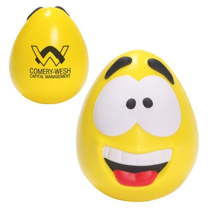 Custom Happy Face Slo-Release Serenity Squishy - Yellow  