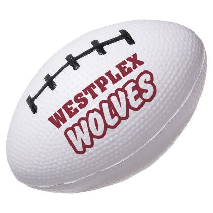 Custom Football Slo-Release Serenity Squishy - White Custom Football Slo-Release Serenity Squishy - White