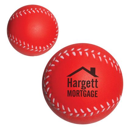 Custom Baseball Slo-Release Serenity Squishy - Red Custom Baseball Slo-Release Serenity Squishy - Red
