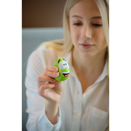 Custom Happy Face Slo-Release Serenity Squishy - Lime Green Lifestyle 