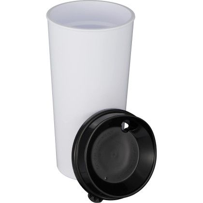 Custom Roadmaster 20 oz Travel Tumbler with Sip-Thru Lid - Black Open Cap View Custom Roadmaster 20 oz Travel Tumbler with Sip-Thru Lid - Black Open Cap View