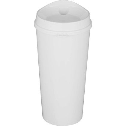 Custom Roadmaster 20 oz Travel Tumbler with Sip-Thru Lid - White Front View Custom Roadmaster 20 oz Travel Tumbler with Sip-Thru Lid - White Front View