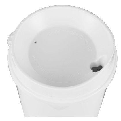 Custom Roadmaster 20 oz Travel Tumbler with Sip-Thru Lid - White Top View Custom Roadmaster 20 oz Travel Tumbler with Sip-Thru Lid - White Top View