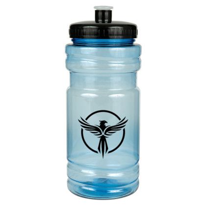 Translucent 20 oz Surf Bottle-Push Pull Lid - Translucent Blue with Black Lid Translucent 20 oz Surf Bottle-Push Pull Lid - Translucent Blue with Black Lid