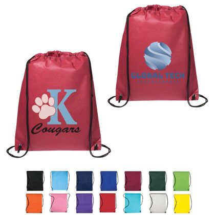 Cheap Drawstring Backpacks in Bulk | Colorful Non-Woven Drawstring Backpack | Custom Eco-Friendly Backpacks