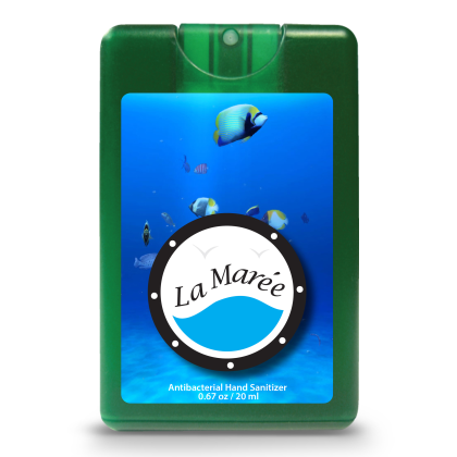 Logo Imprinted Credit Card Style Antibacterial Hand Sanitizer Spray - Green Logo Imprinted Credit Card Style Antibacterial Hand Sanitizer Spray - Green