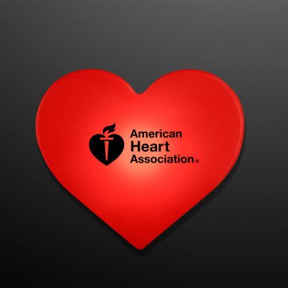 Custom LED Blinking Red Heart Clip - Red Custom LED Blinking Red Heart Clip - Red