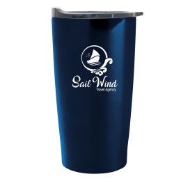 Promotional Vacuum Insulated Stainless Steel Mug with Logo - 20 oz Himalayan Navy