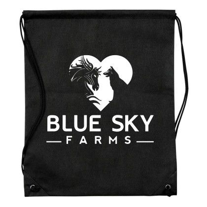 Cheap Drawstring Backpacks in Bulk | Colorful Non-Woven Drawstring Backpack | Custom Eco-Friendly Backpacks - Black