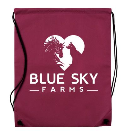 Cheap Drawstring Backpacks in Bulk | Colorful Non-Woven Drawstring Backpack | Custom Eco-Friendly Backpacks - Burgundy