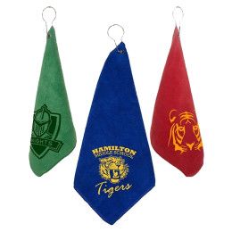 Custom Microfiber Golf Towel with Grommet and Hook Custom Microfiber Golf Towel with Grommet and Hook