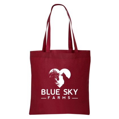 Custom Economy Non-Woven Tote Bag - Burgundy