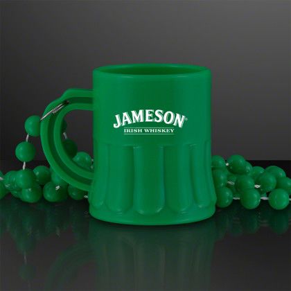 Custom 1 oz. Green Mug Shot Glass on Bead Necklace (NON-Light Up) Custom 1 oz. Green Mug Shot Glass on Bead Necklace (NON-Light Up)