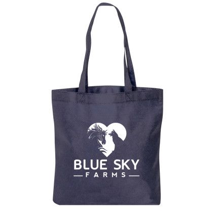 Custom Economy Non-Woven Tote Bag - Navy Green