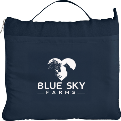 Custom Roam Fleece Travel Blanket - Navy Custom Roam Fleece Travel Blanket - Navy