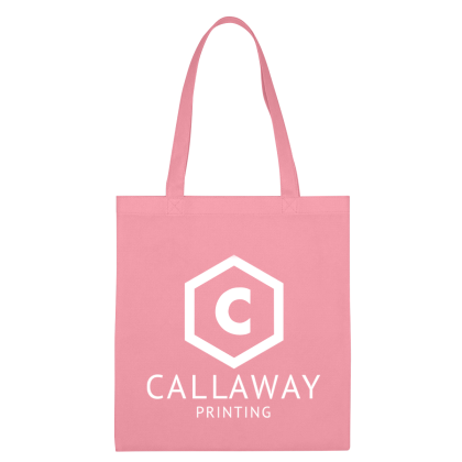 Custom Popular Tote Bag-Low Price-with Imprint - Pink Custom Popular Tote Bag-Low Price-with Imprint - Pink