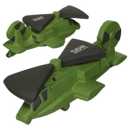 Custom Military Helicopter Stress Reliever - Green