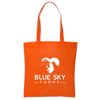 Custom Economy Non-Woven Tote Bag - Orange
