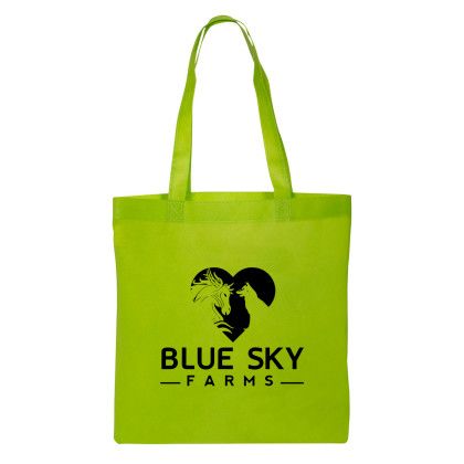 Custom Economy Non-Woven Tote Bag - Lime Green